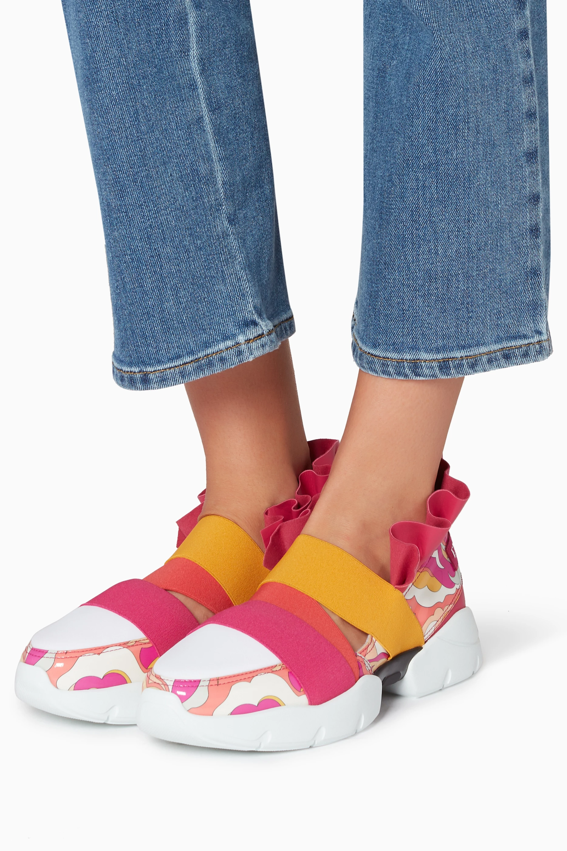 Buy Emilio Pucci Pink Pink City Up Sneakers For Women Online Ounass Qatar