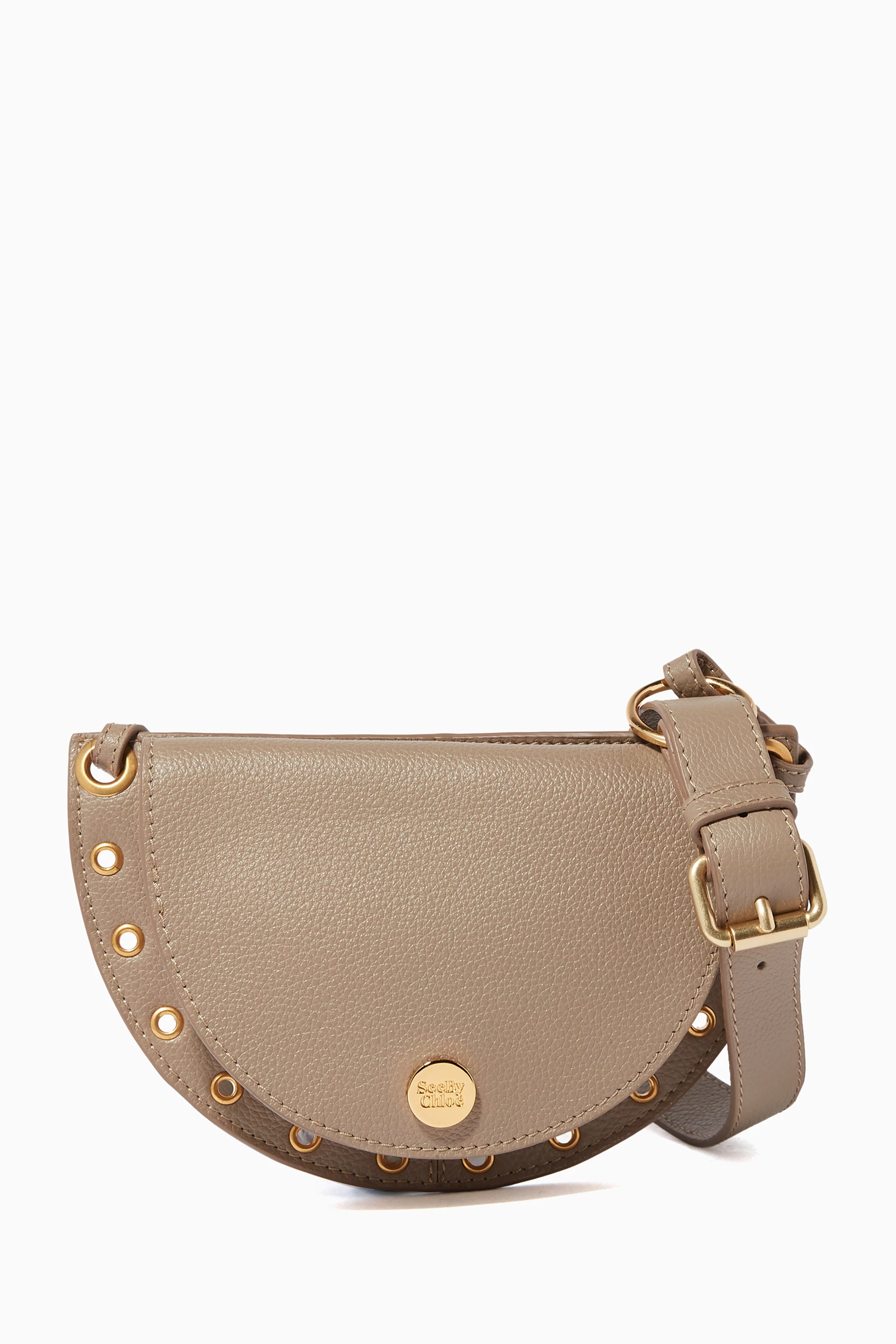 Buy See By Chloe Grey Grey Grained Kriss Belt Shoulder Bag For Women Online Ounass Qatar