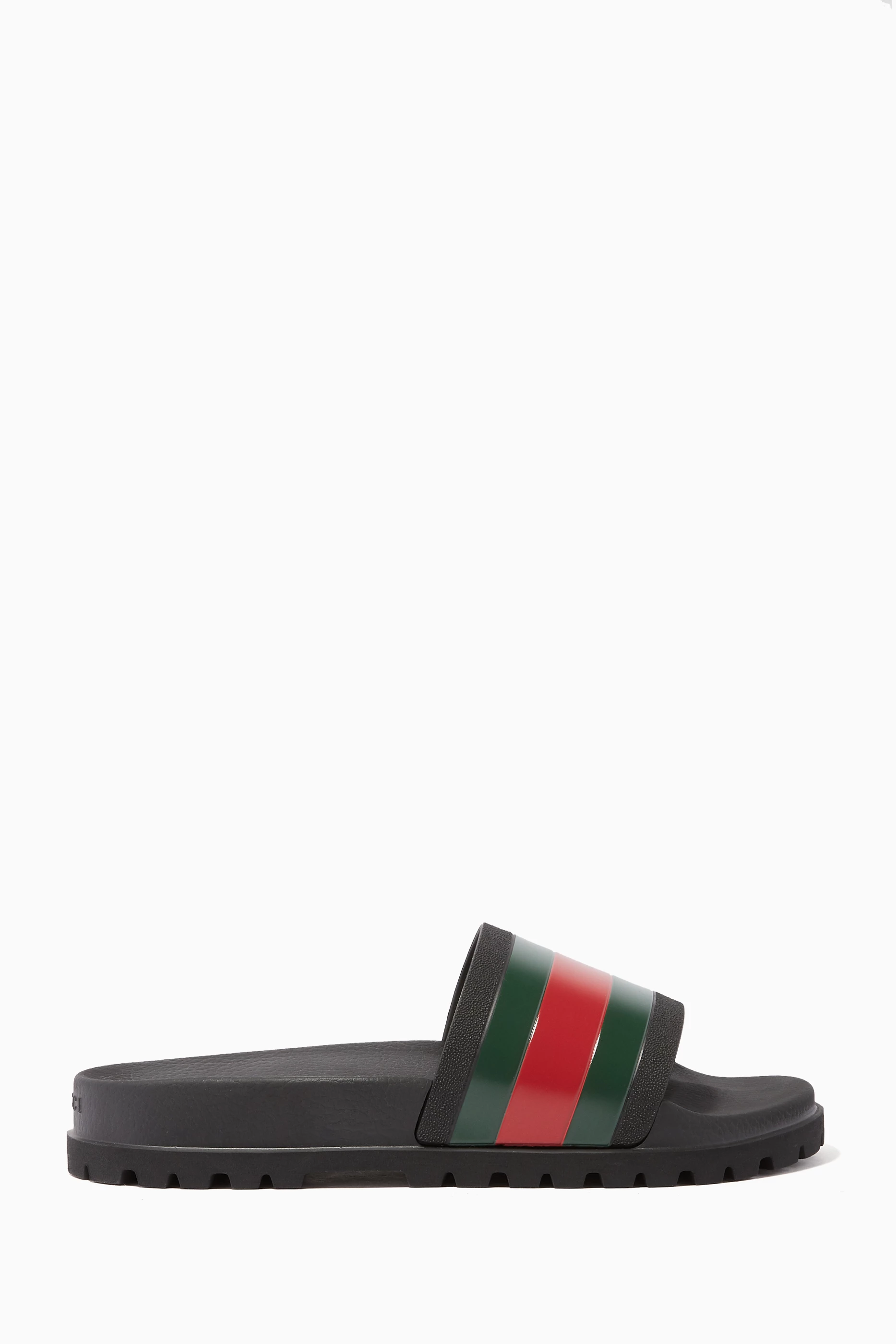 Gucci black trek slides discount