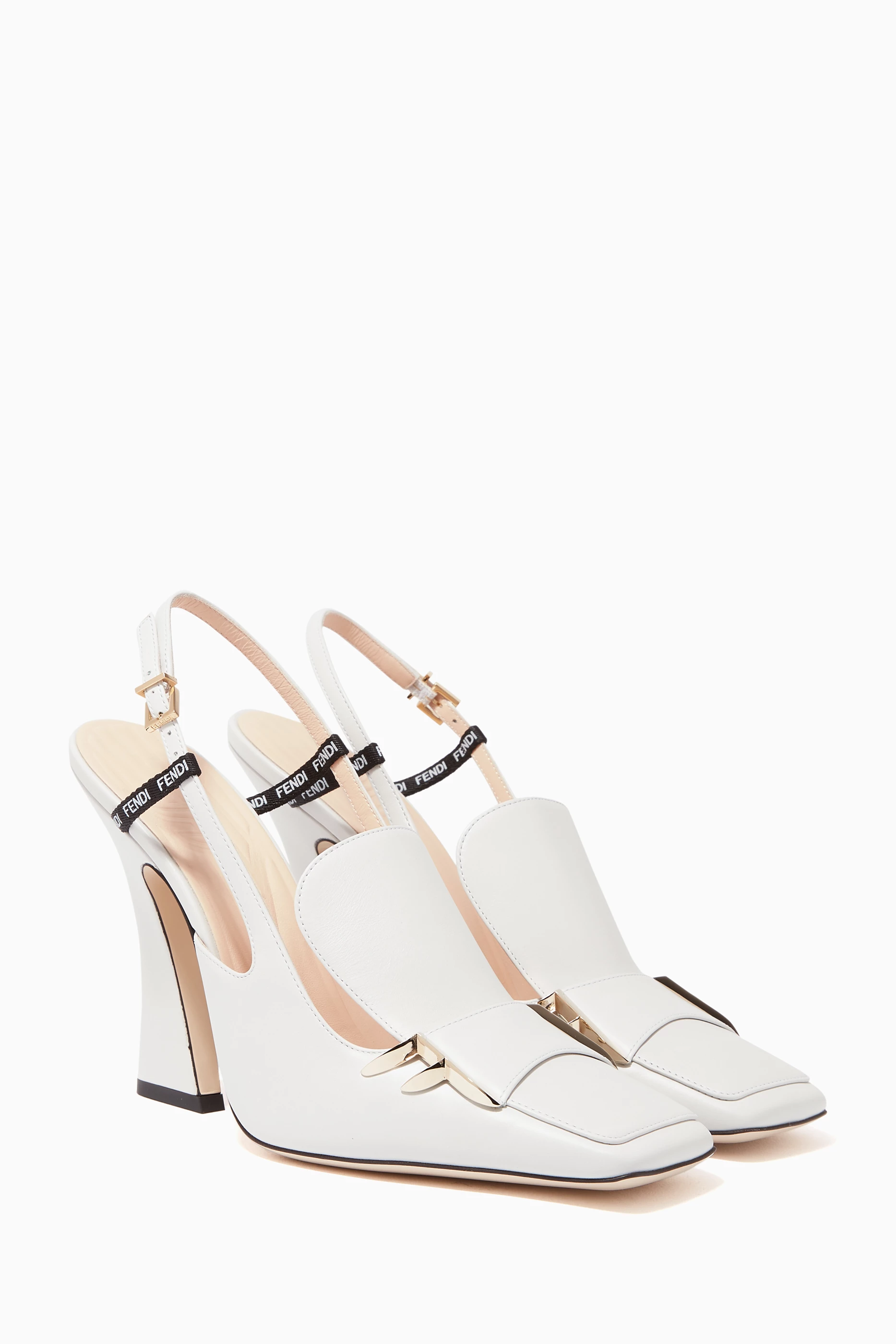 Fendi white heels new arrivals