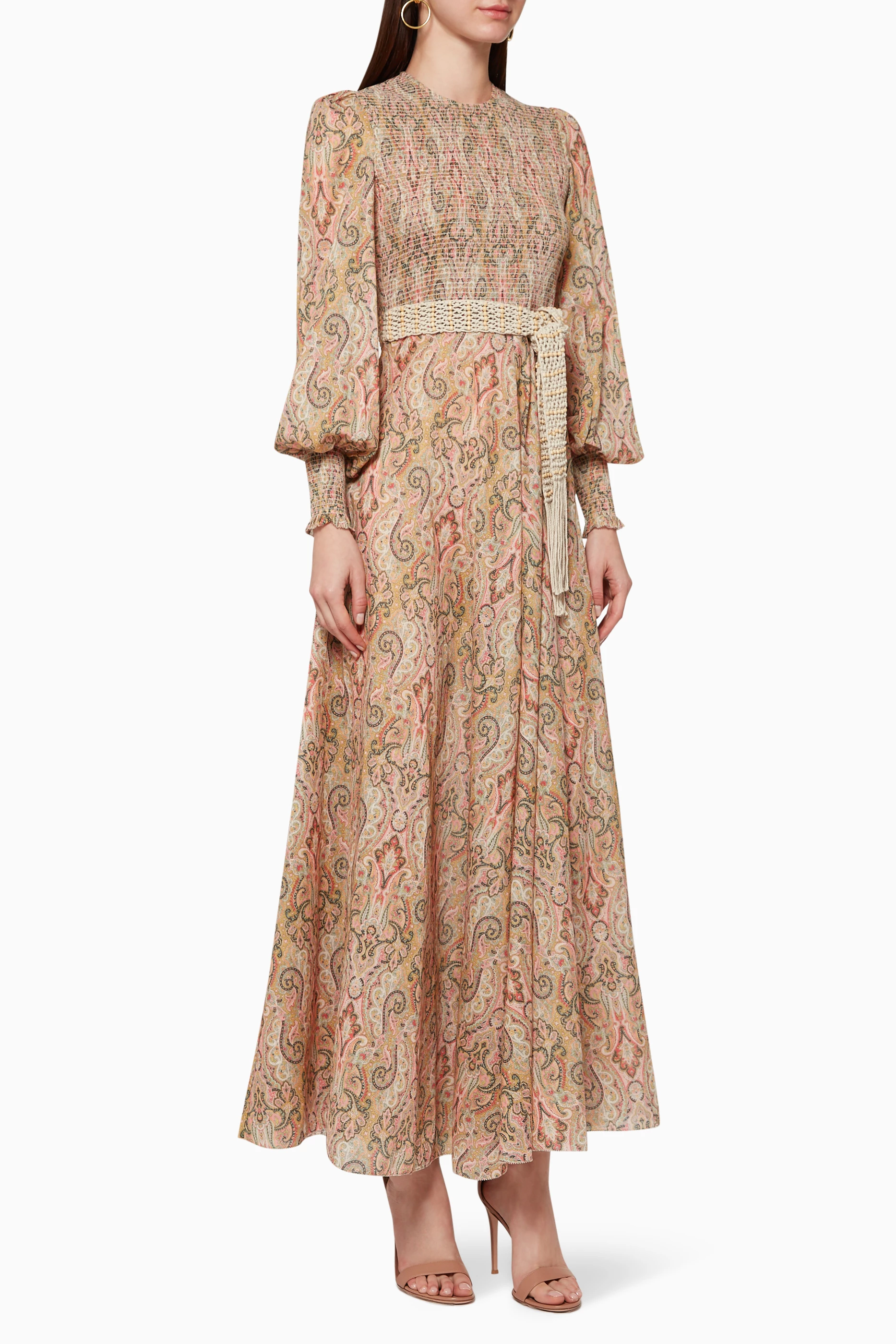 women one shoulder long dress medallion print Kenny One Shoulder Tiered Maxi Dress Blue S main image 1