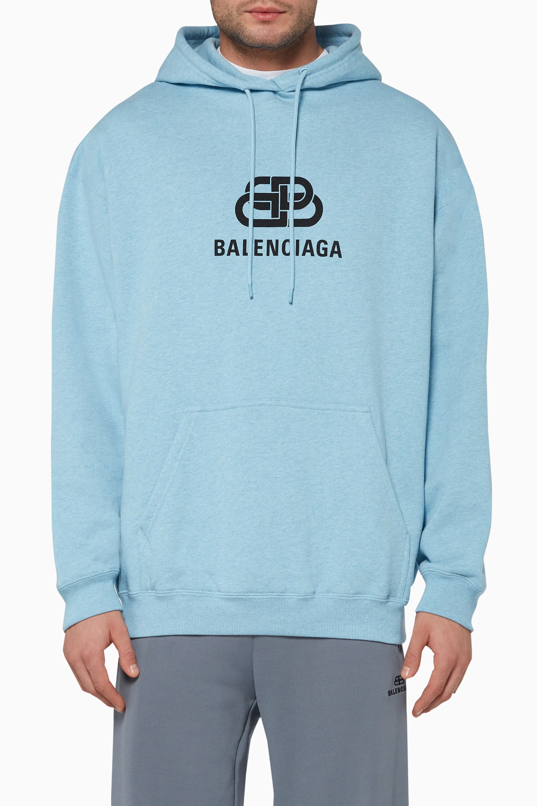 Light blue balenciaga hoodie top
