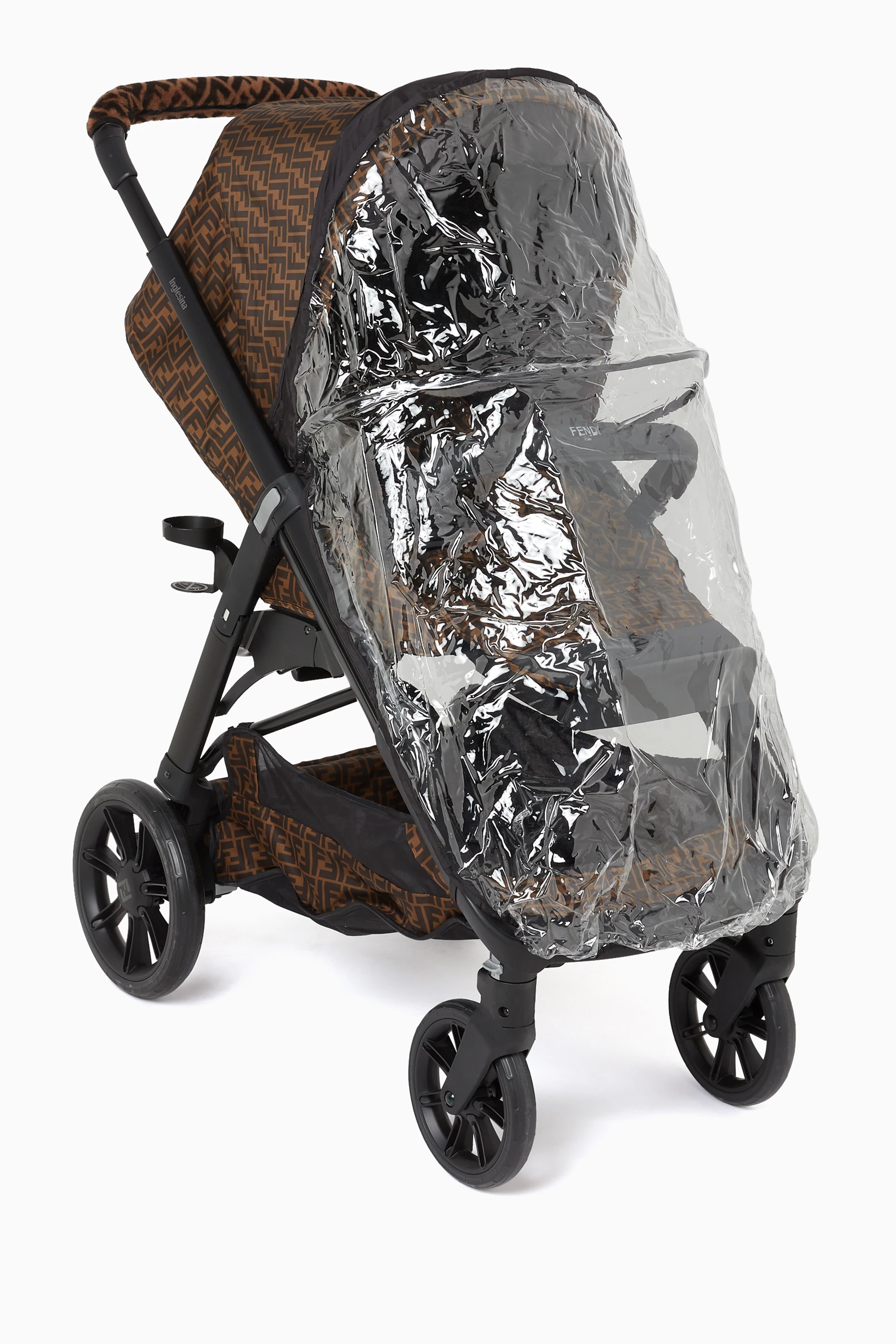 Buy Fendi Brown FF Logo Reclinable Stroller For Baby Boys Online Ounass Qatar