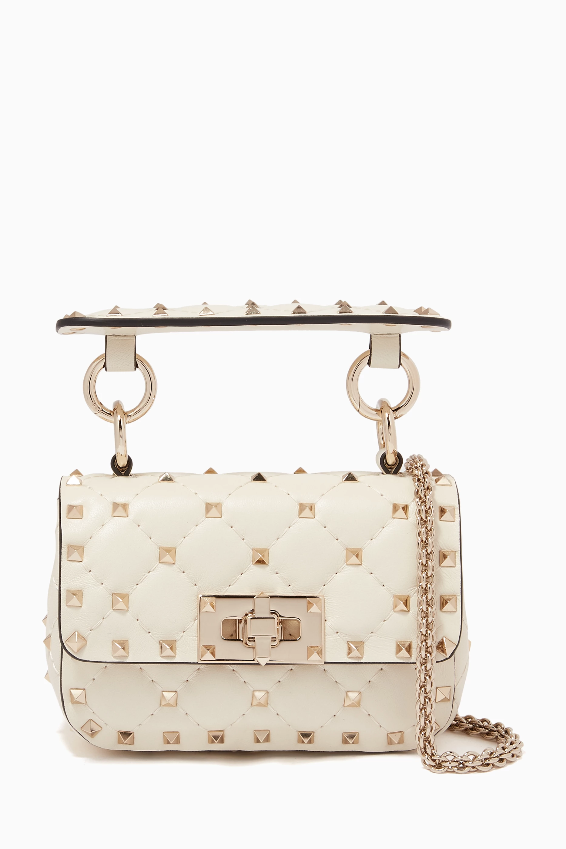 Buy Valentino Garavani White Valentino Garavani Micro Rockstud Spike Bag in Nappa For Women Online Ounass Qatar
