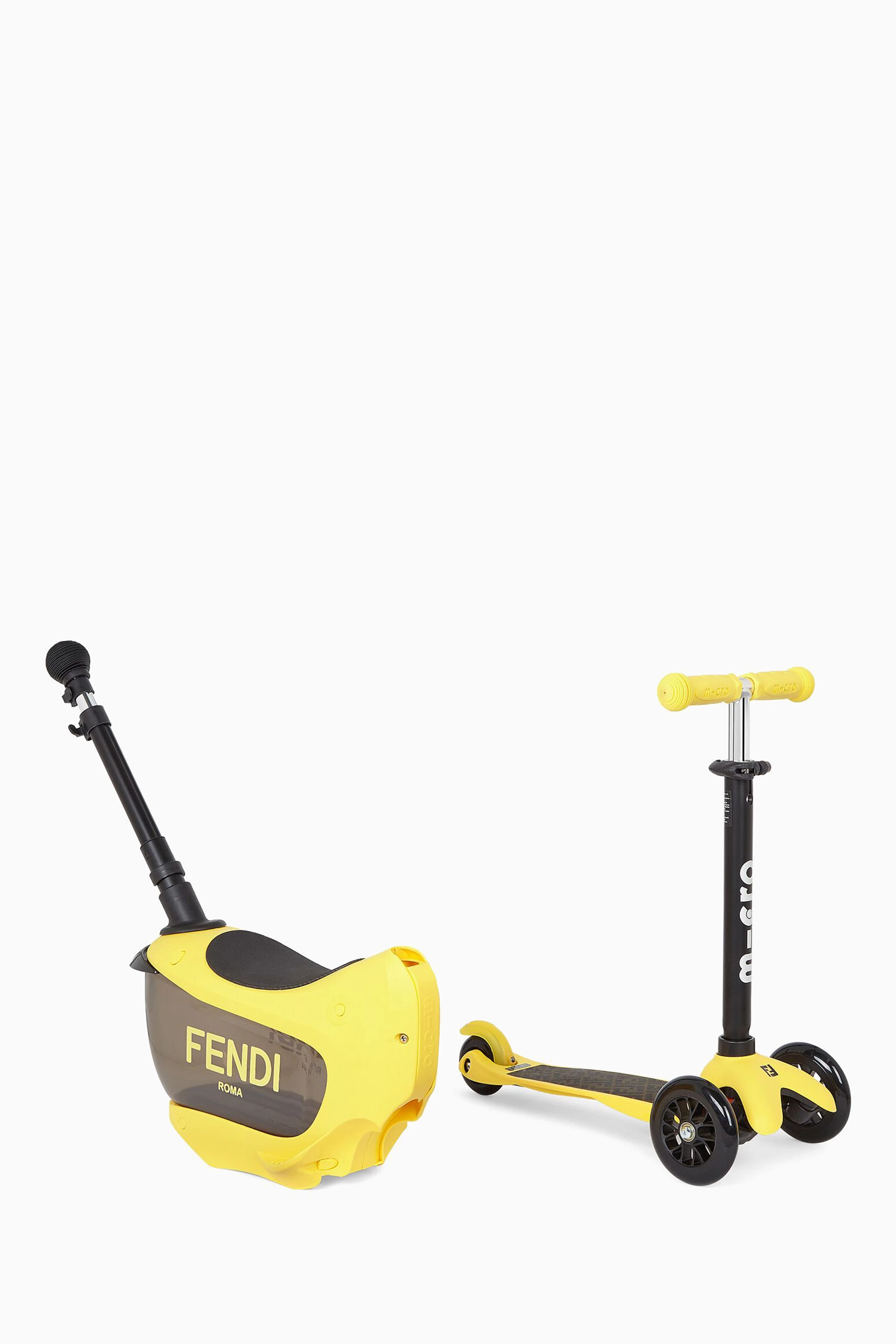 【初回限定】 FENDI キッズ キックスクーター イエロー 自転車本体