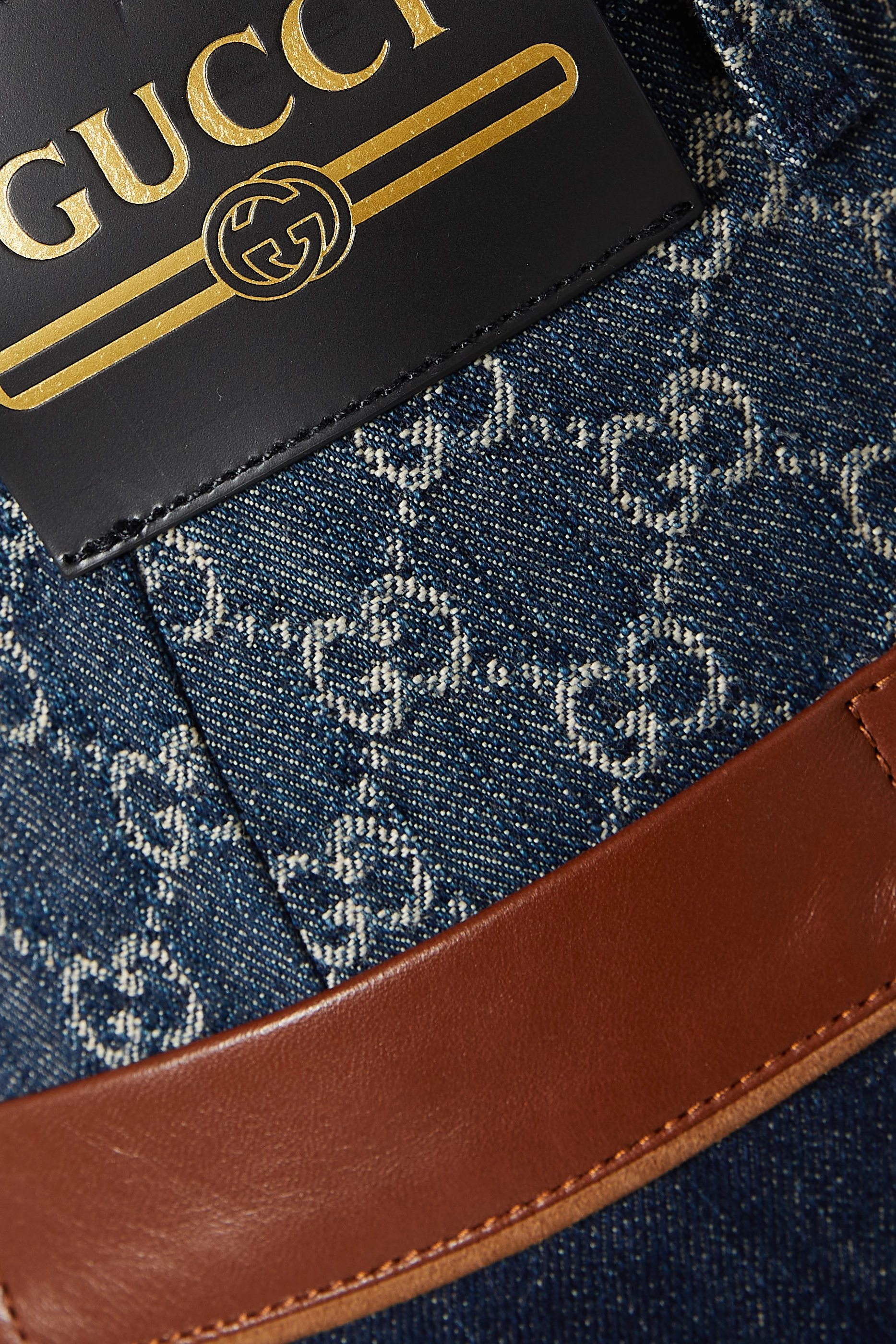 Buy Gucci Blue Eco Washed GG Denim Pants For Women Online