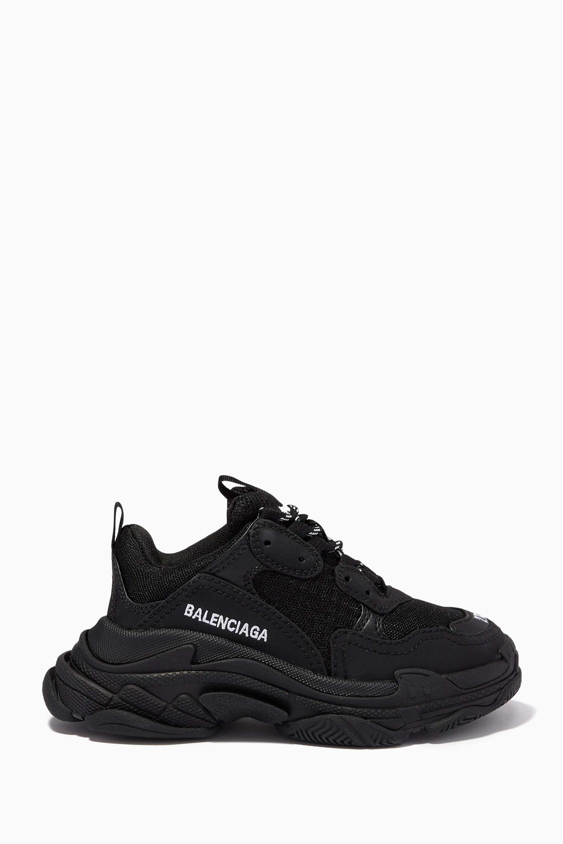 Buy Balenciaga Black Triple S Sneakers in Double Foam Mesh For UNISEX Online Ounass Qatar