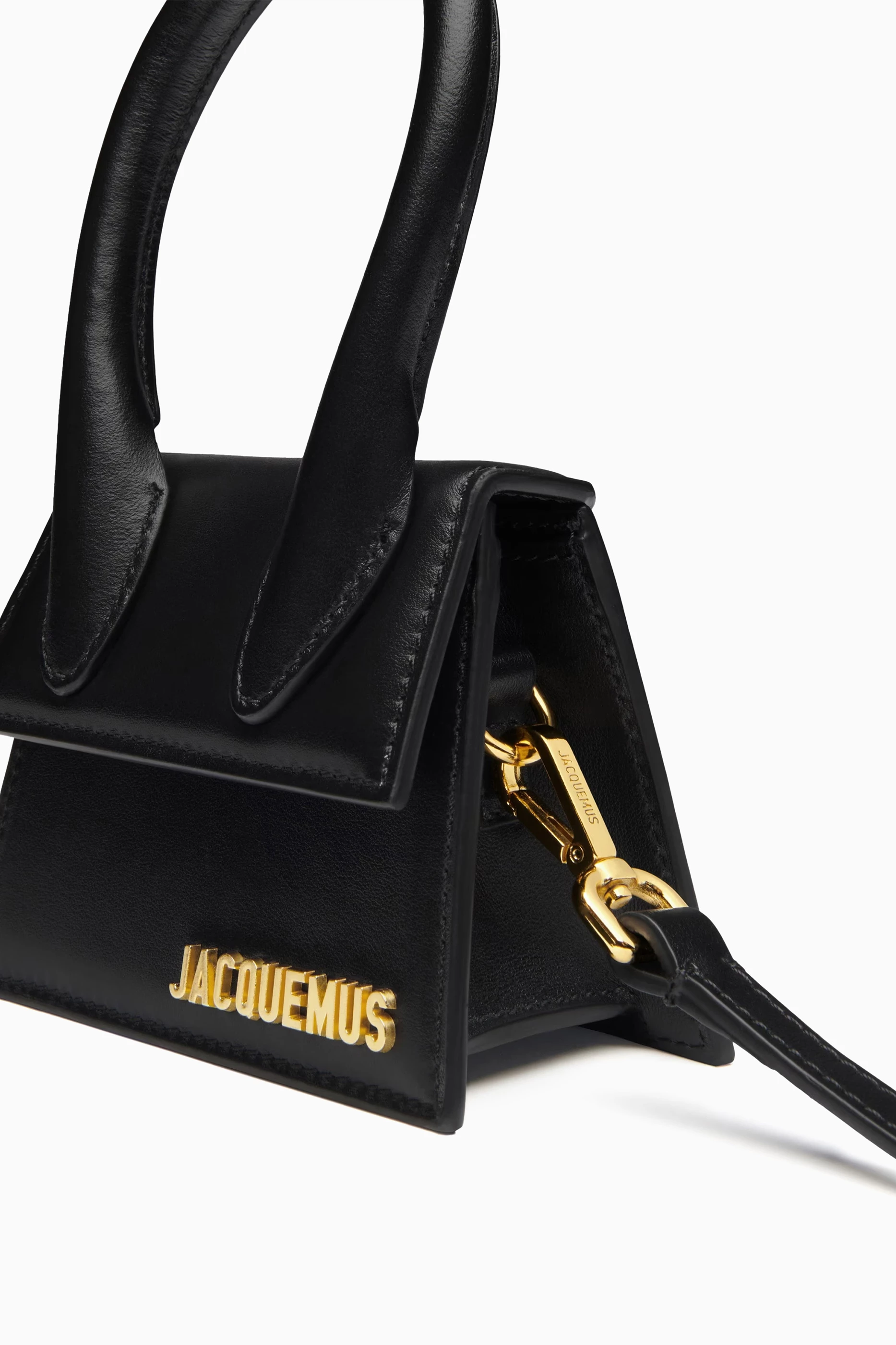 Buy Jacquemus Black Le Chiquito Mini Bag in Leather For