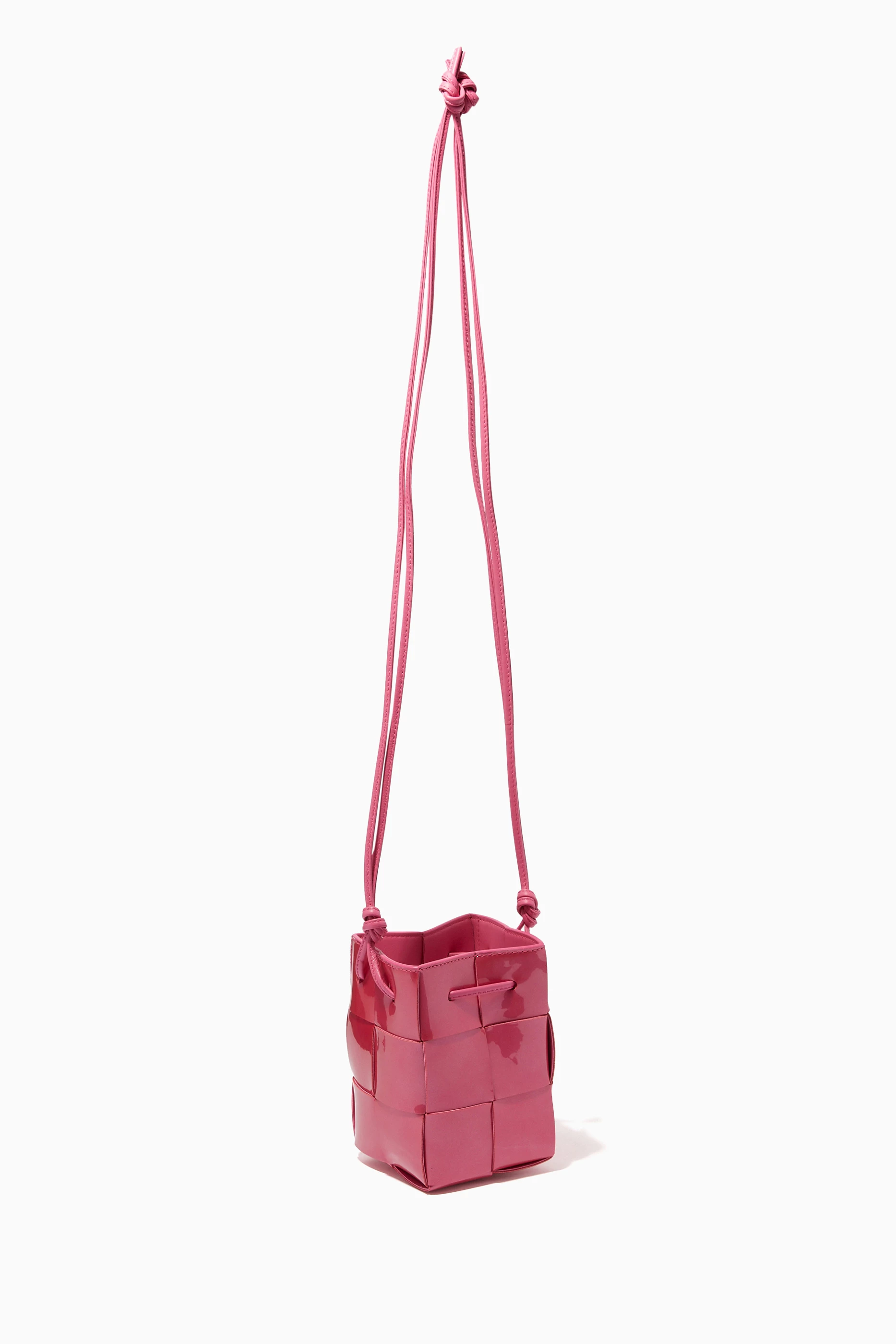 Buy Bottega Veneta Pink Mini Cassette Bucket Bag in