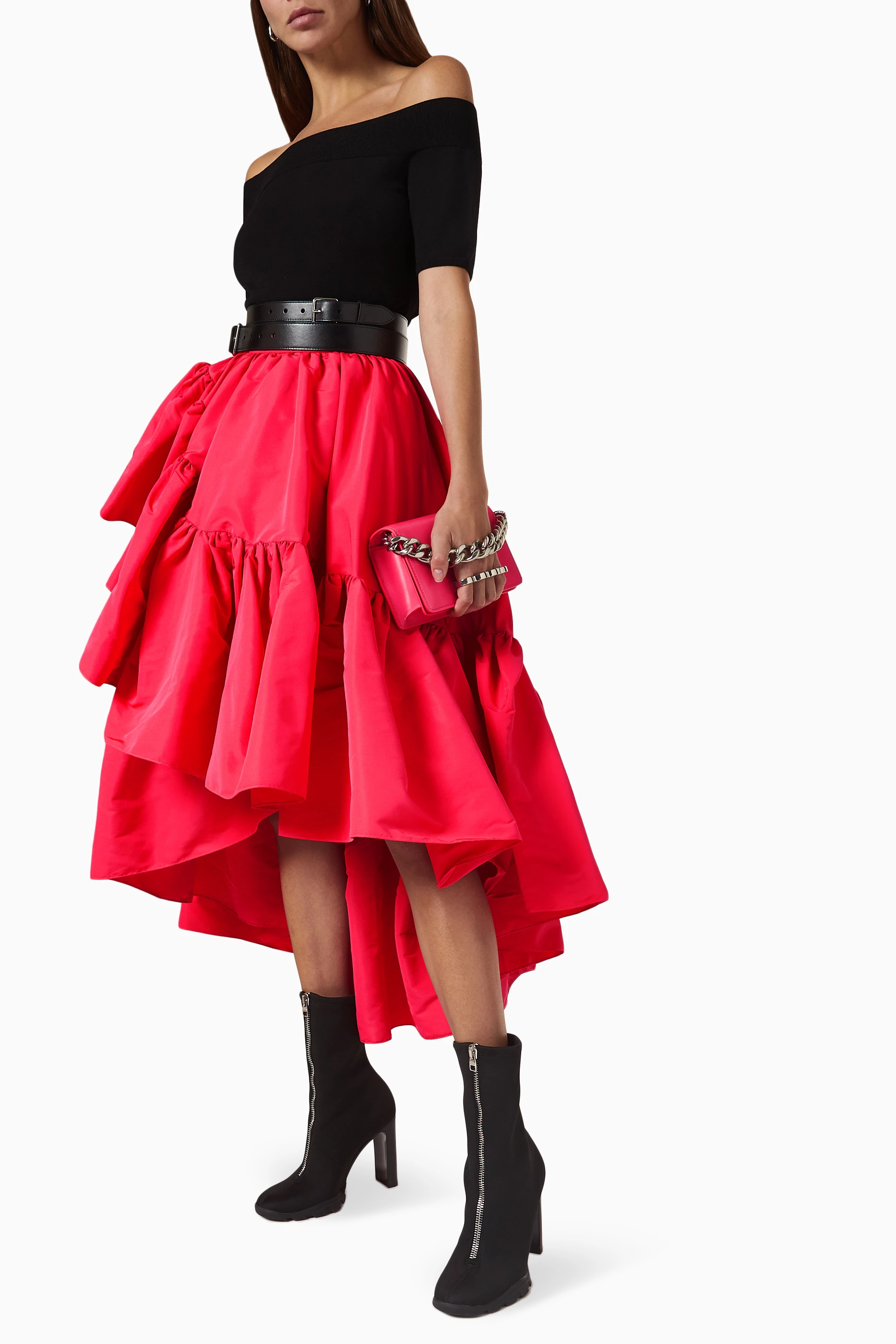 スカート MCQUEEN Gonna 'Ruffle' Alexander Mcqueen Gonna 'ruffle' In Pink | ModeSens