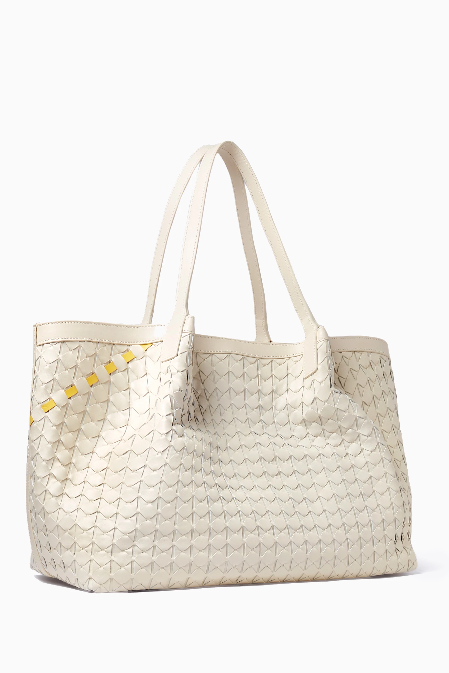 Buy Serapian Neutral Secret Tote Bag in Mosaico Leather For