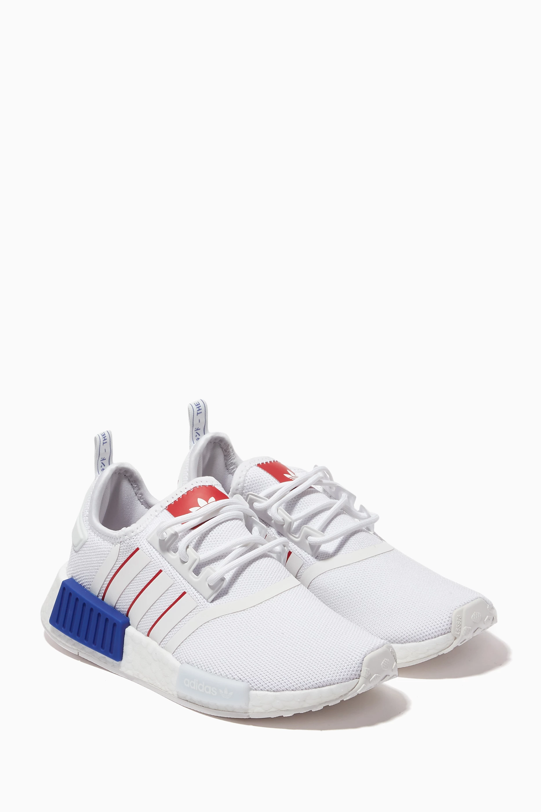 Buy adidas White NMD R1 Sneakers in Recycled Materials For Kids Online Ounass Qatar