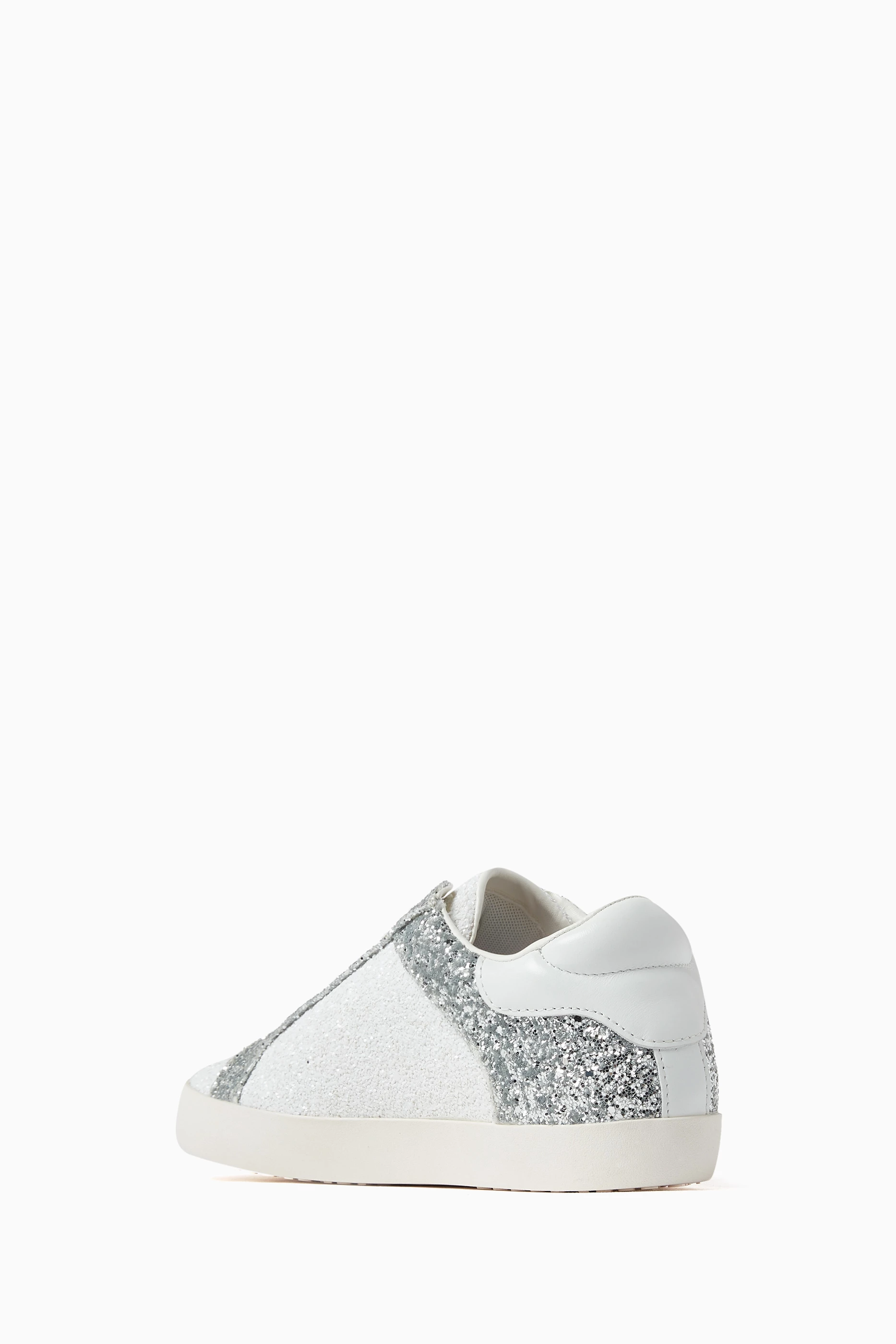 Buy Love Moschino Silver Free Love Sneakers in Smooth Leather For