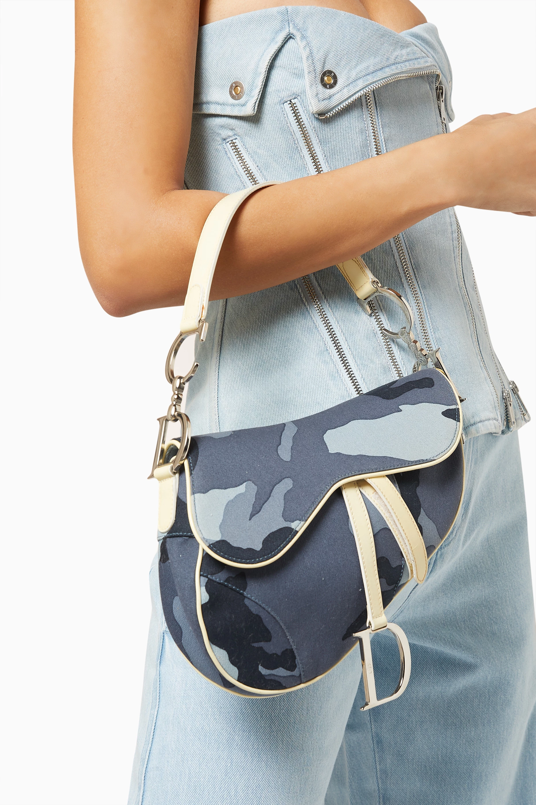 Dior camo saddle bag hotsell