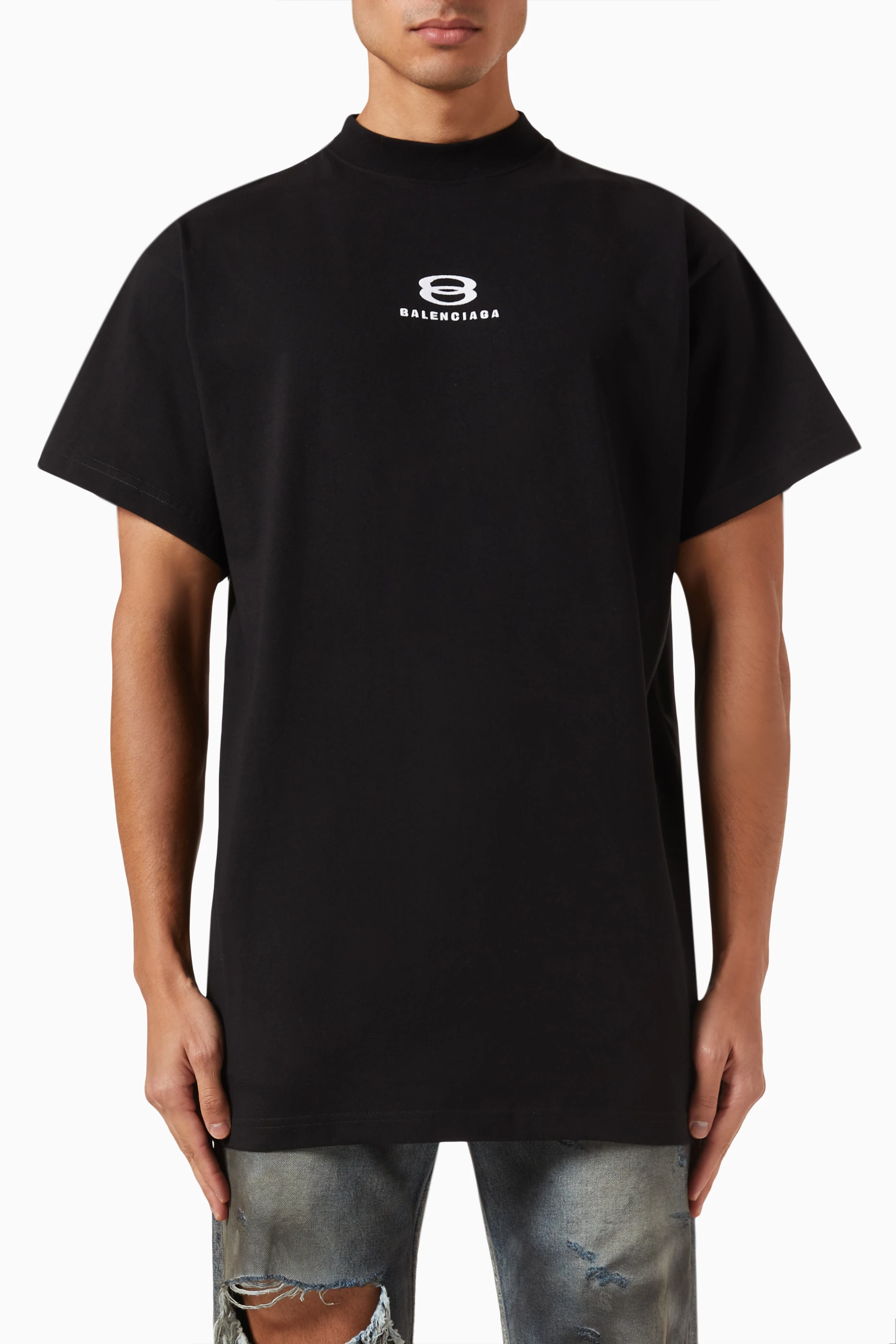 【BALENCIAGA】Deconstructed unity UNITY SPORTS ICON Tシャツ Balenciaga Unity Sports Icon Deconstructed T-Shirt Oversized