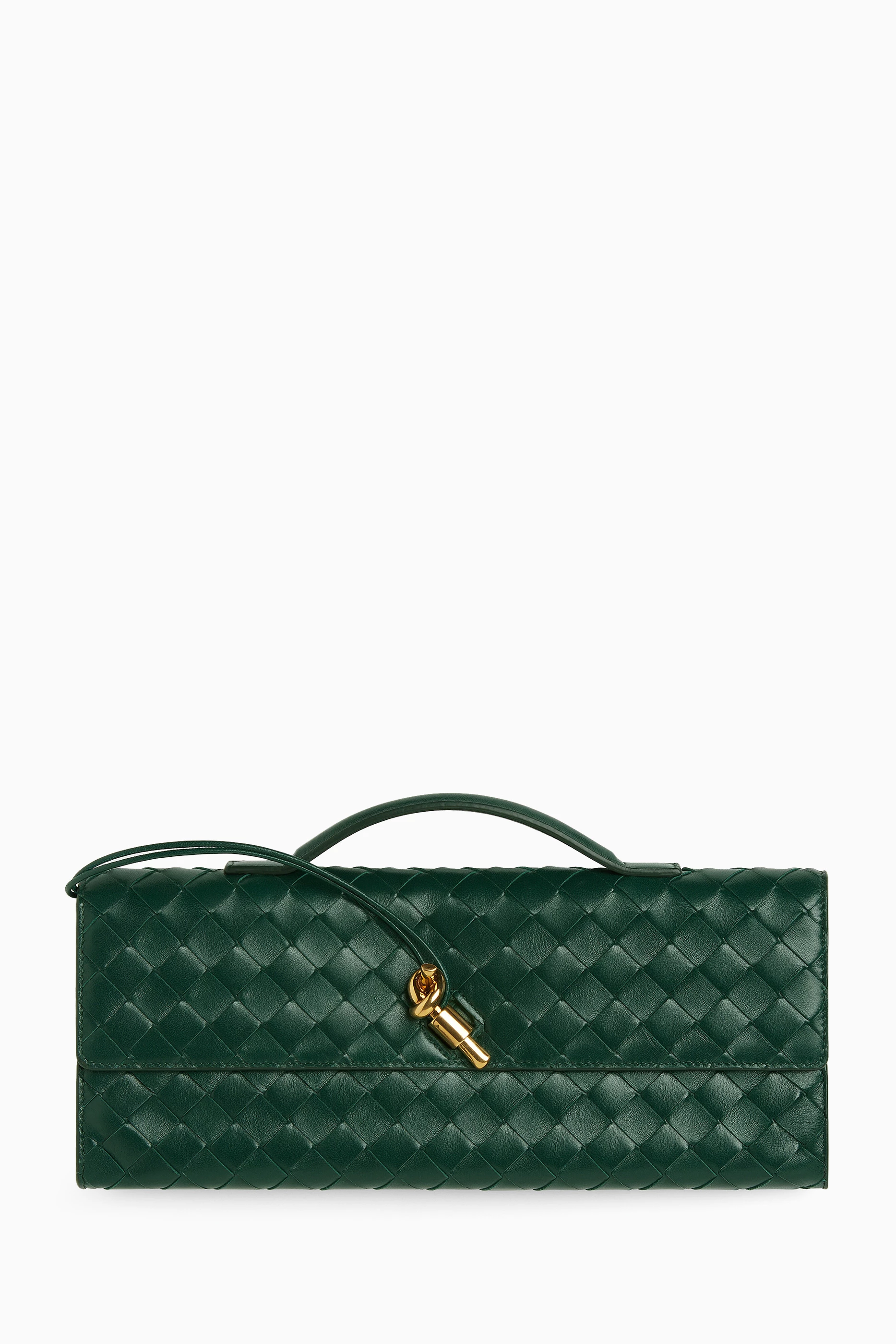 BOTTEGA VENETA ロングアンディアーモクラッチ 大人気 ブラック Long Andiamo イントレチャートレザー クラッチ