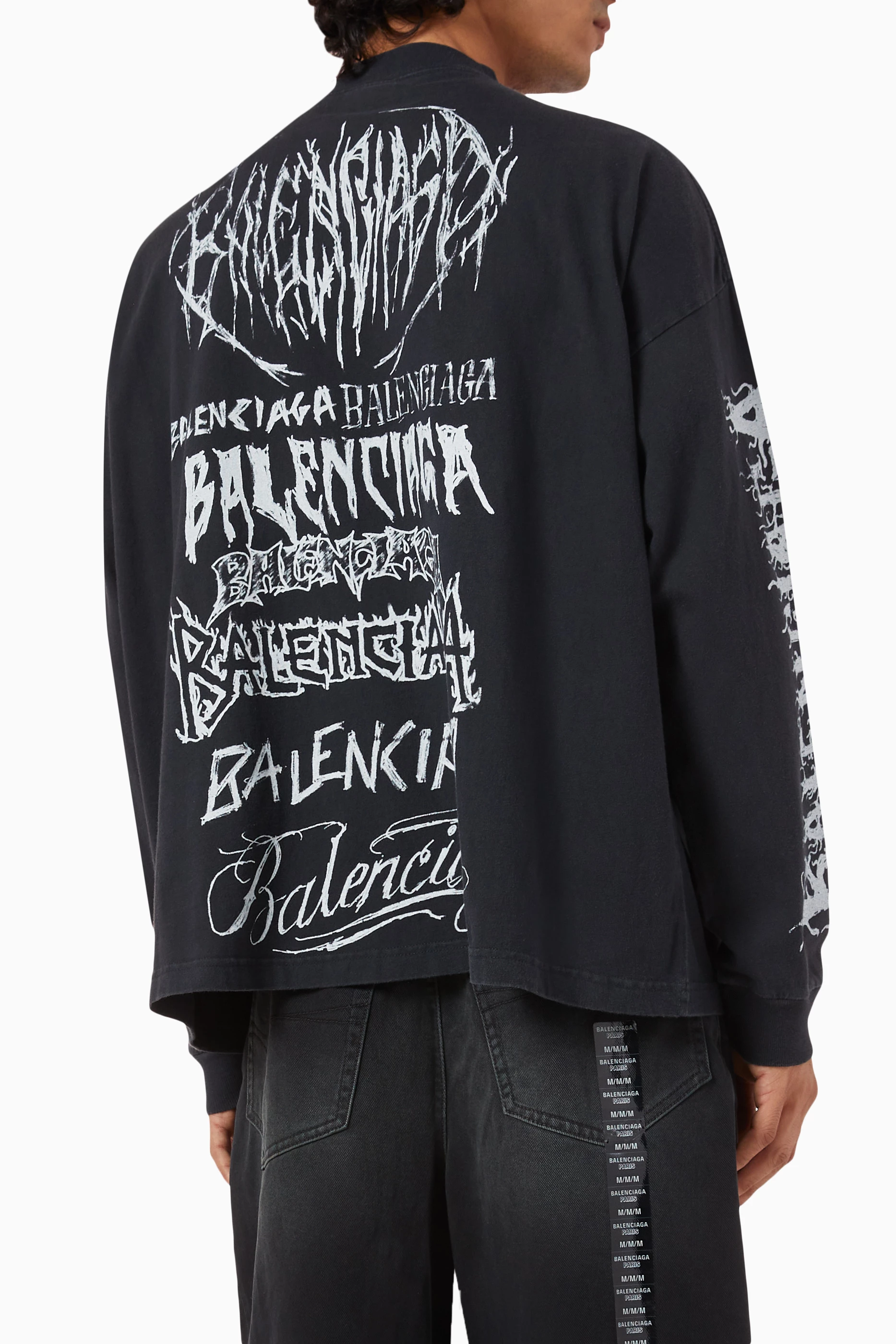 Buy Balenciaga Black DIY Metal Medium Fit T-shirt in Cotton