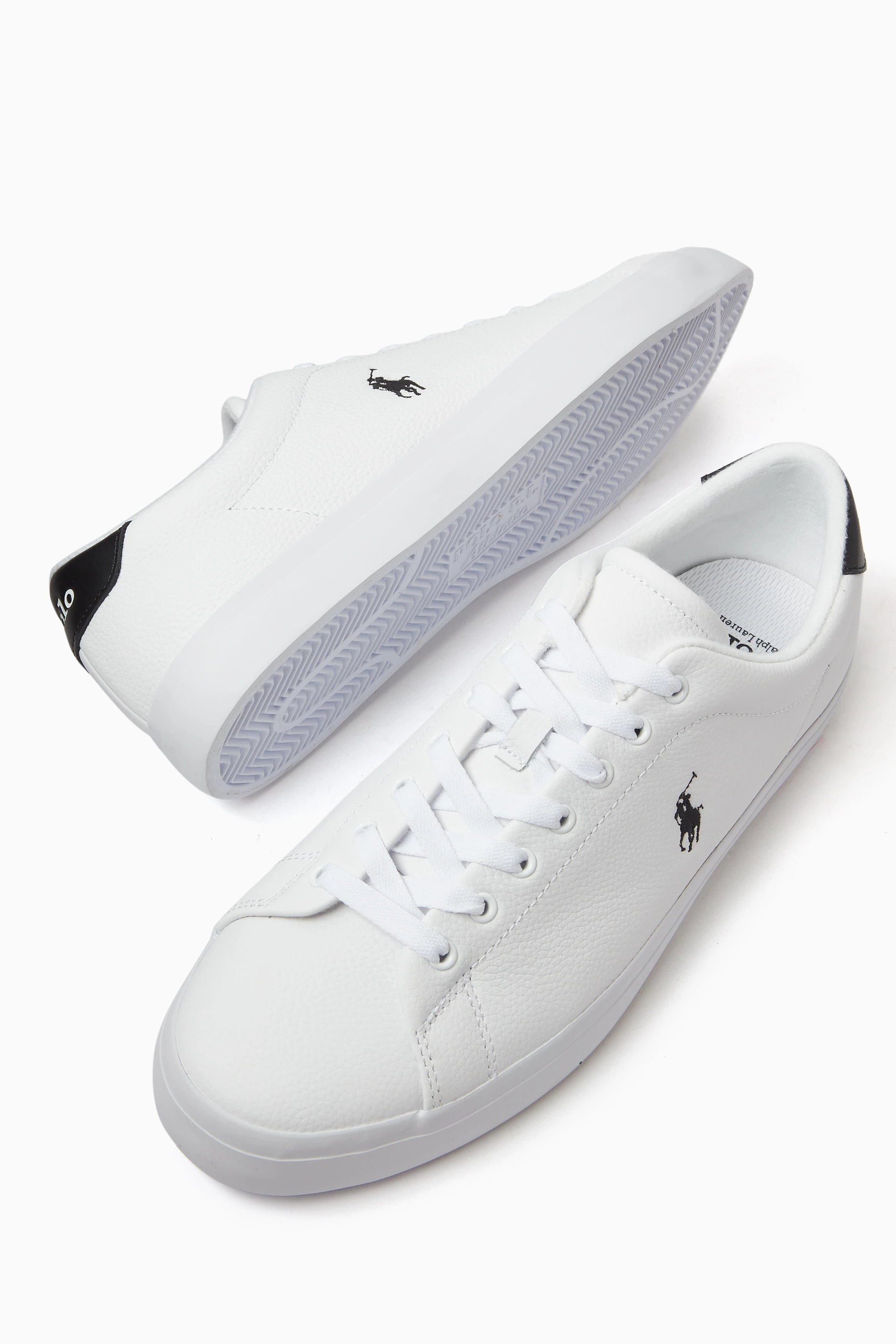 Buy Polo Ralph Lauren White Longwood Sneakers in Leather For Men Online Ounass Qatar