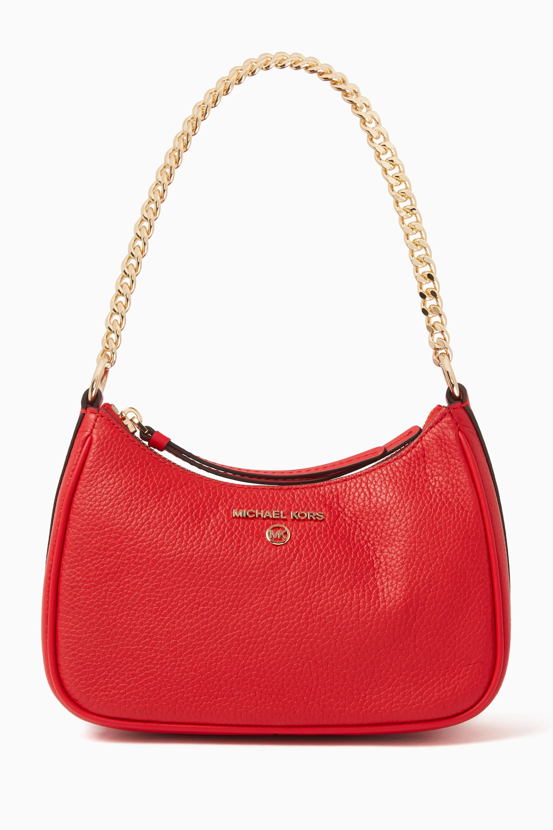 Buy Michael Kors Red Small Jet Set Charm Shoulder Bag in Leather For Women Online Ounass Qatar