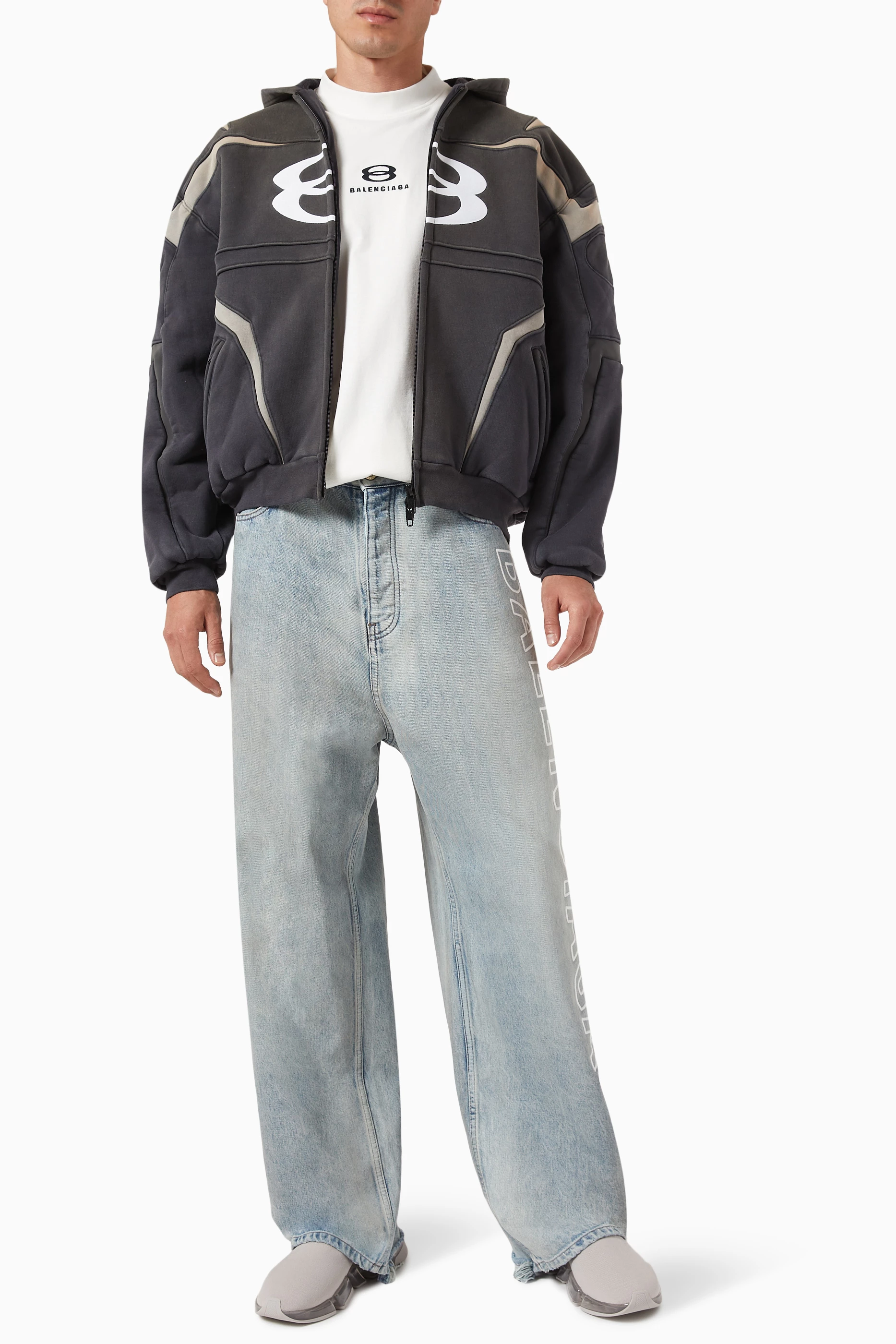 24AW BALENCIAGA UNITY SPORTS ロゴ コットン フーディ バイカー BALENCIAGA バレンシアガ UNITY SPORTS ICON BIKER ZIP-UP