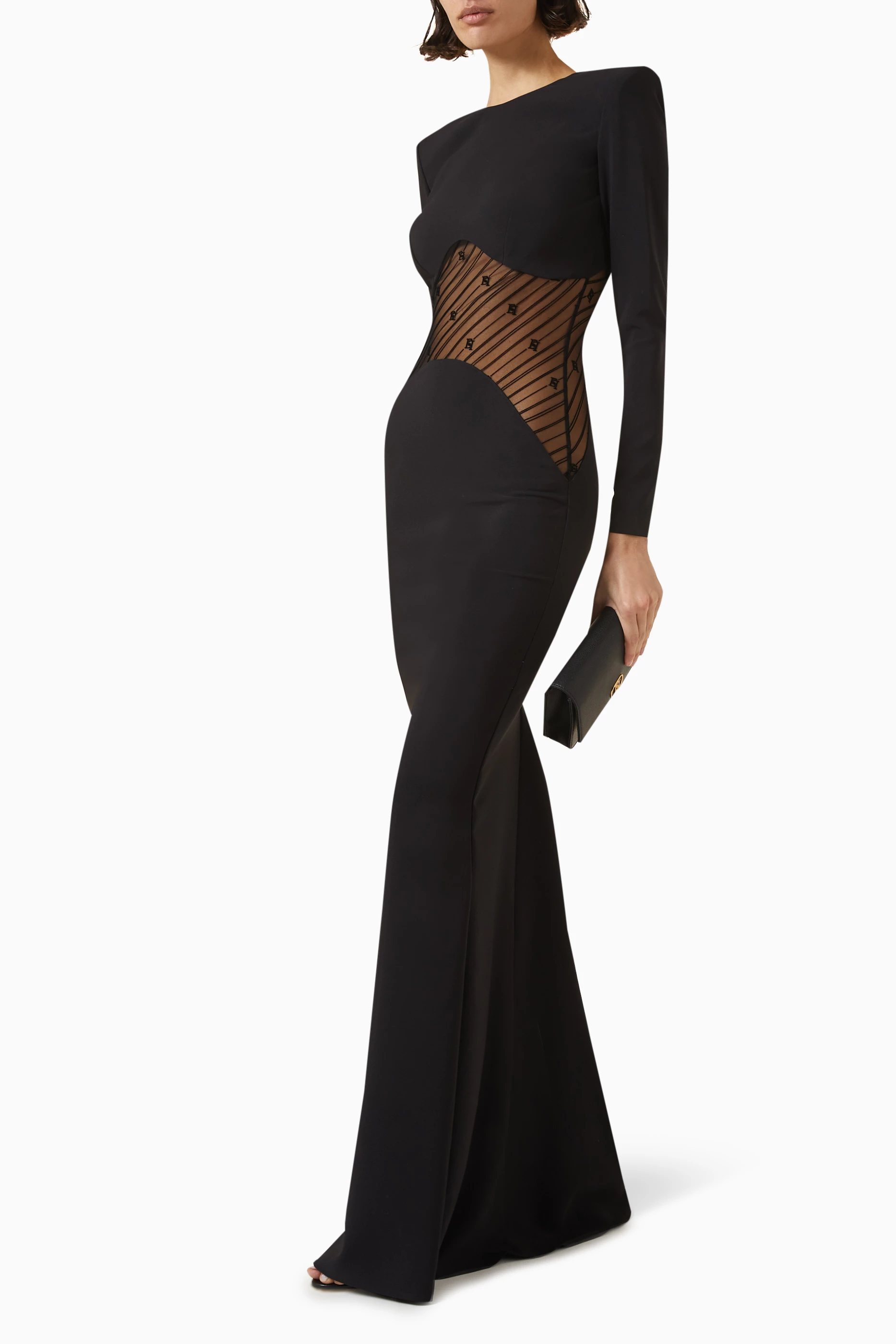 【24SS NEW】ELISABETTA FRANCHI / ラインストーンロゴ ドレス Women's Red Carpet dresses outlet by Elisabetta Franchi: buy