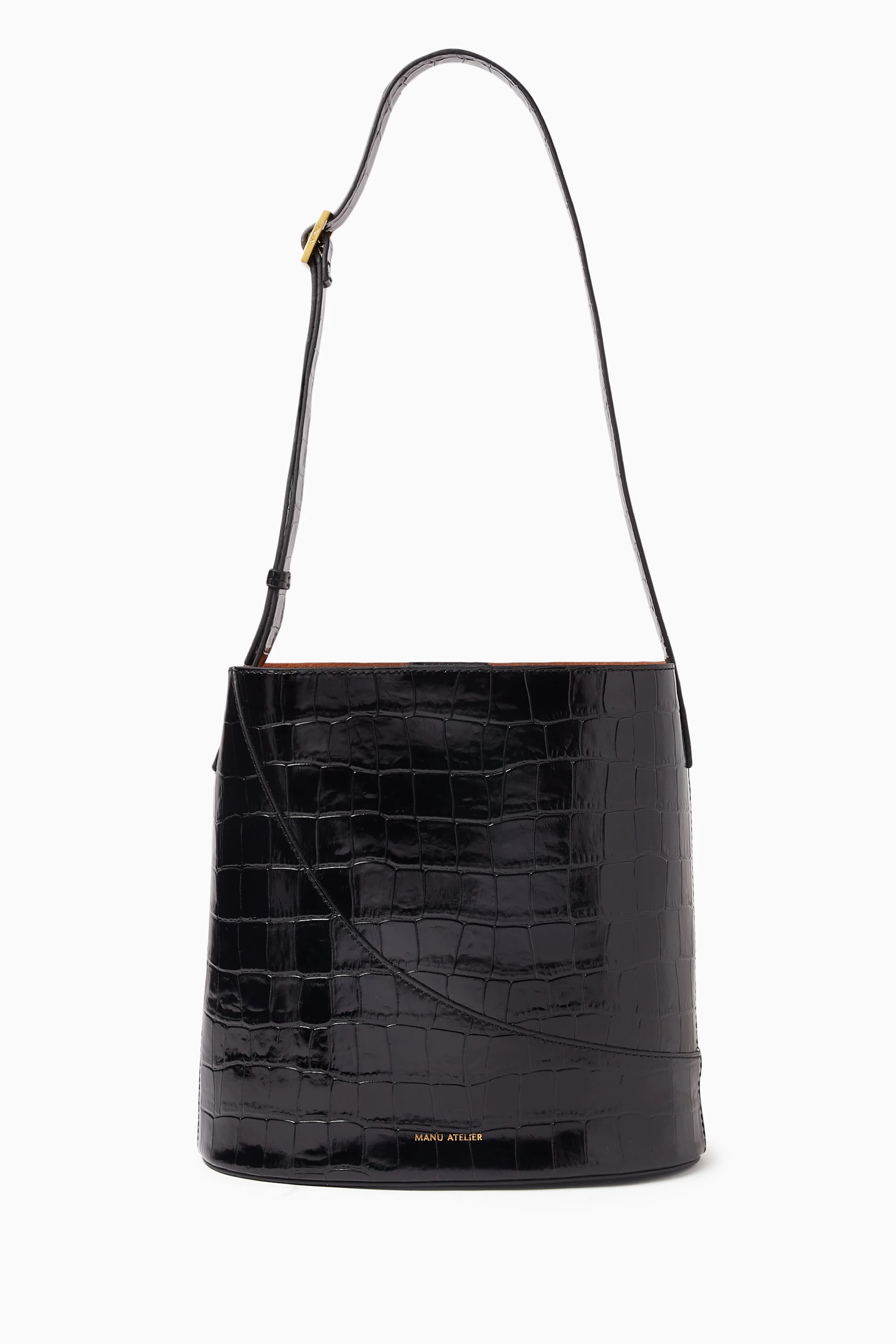 Mango croc bucket bag online