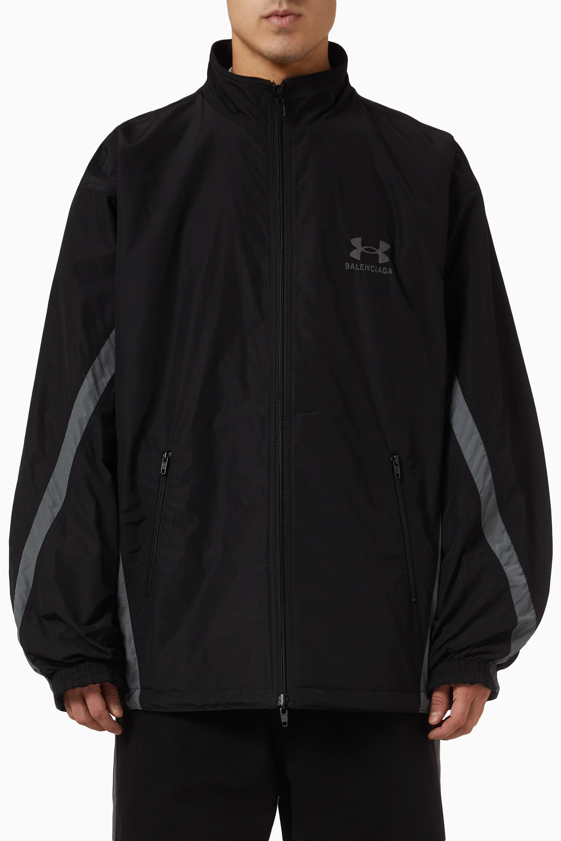 Buy Balenciaga Black x Under Armour® Reversible Track Jacket
