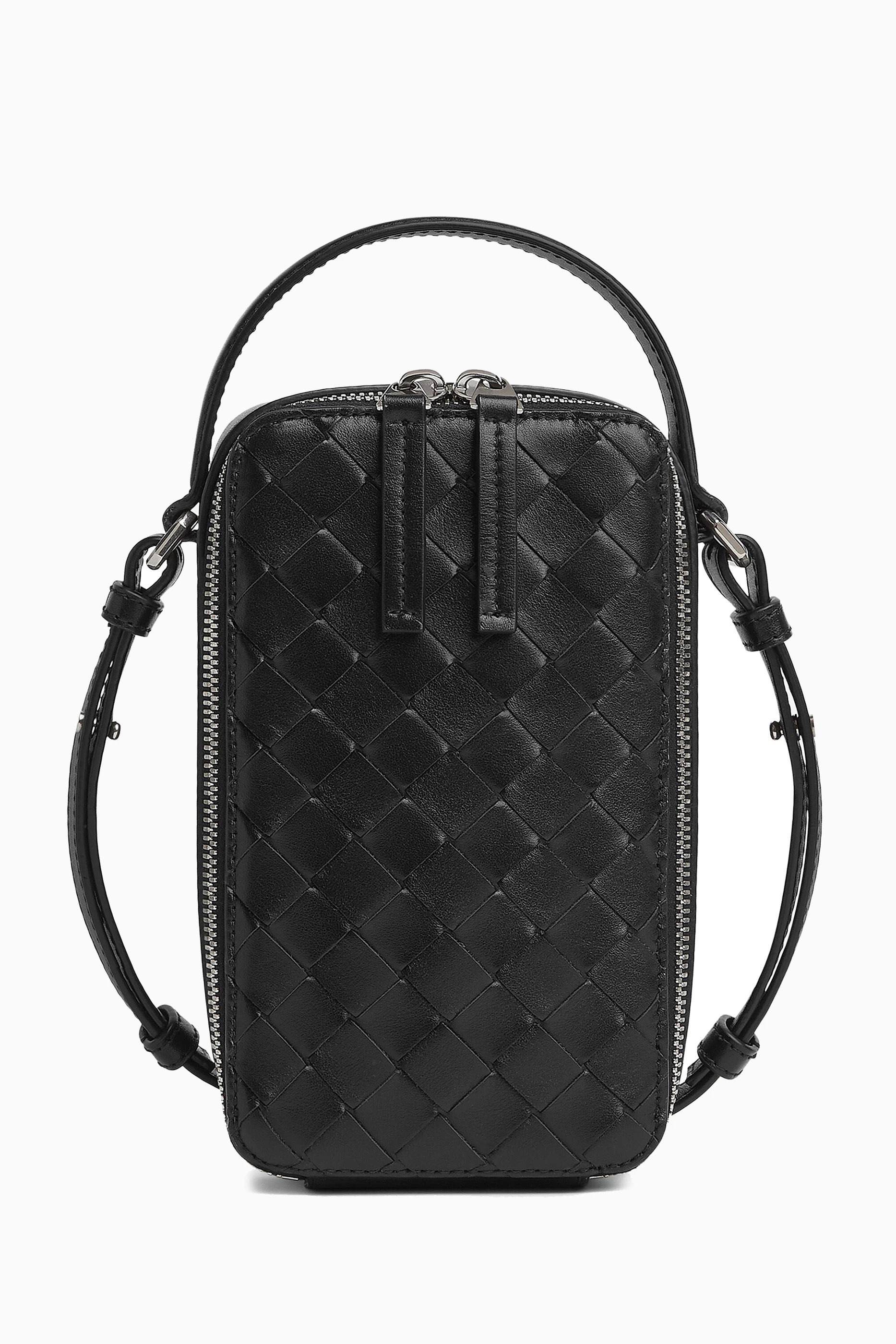 【関税＆送料込み】Bottega Veneta Getaway Leather Smartphon Bottega Veneta Men's Getaway Leather Crossbody Phone Pouch