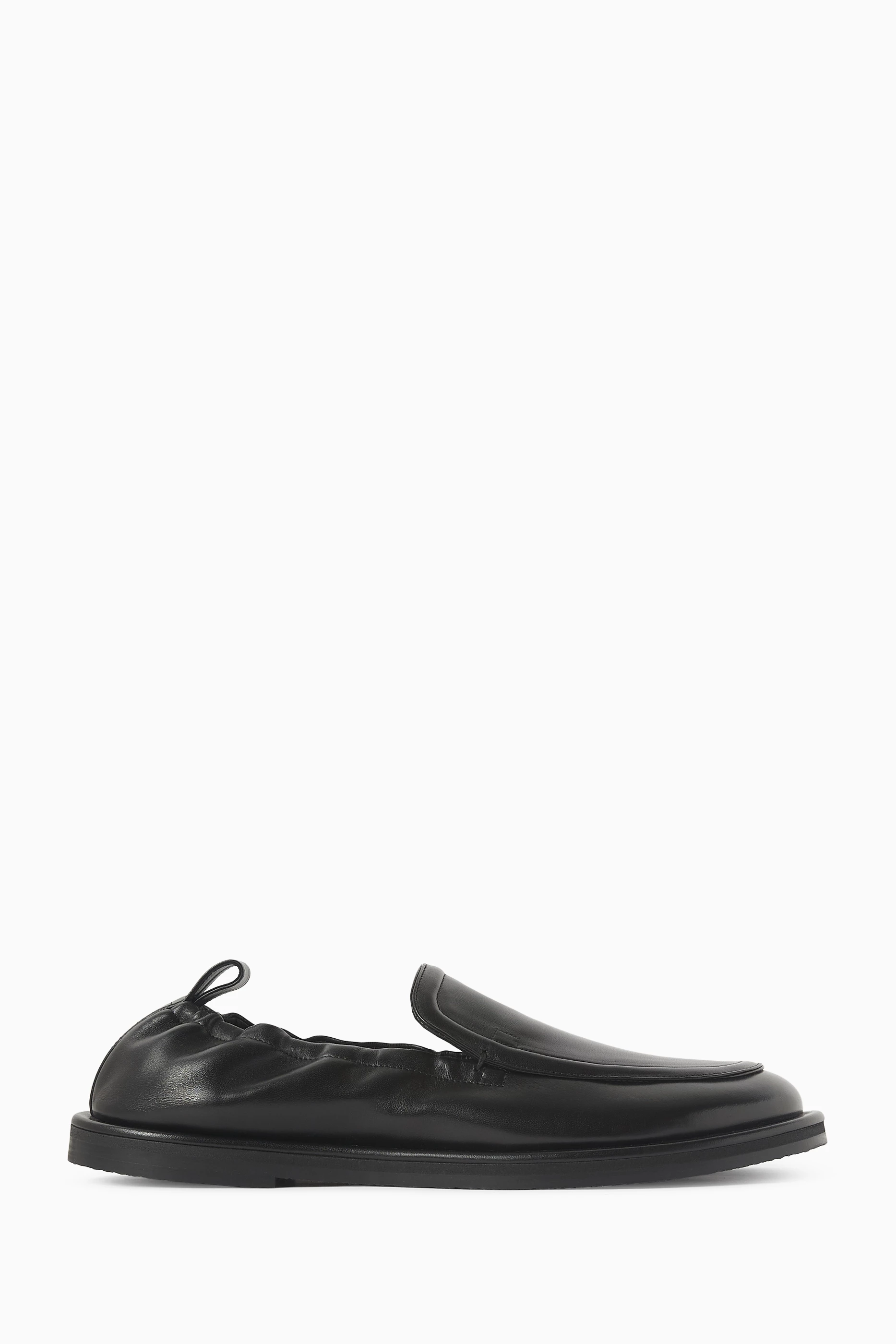 Buy Studio Nicholson Black Donovan Loafers in Leather For Men