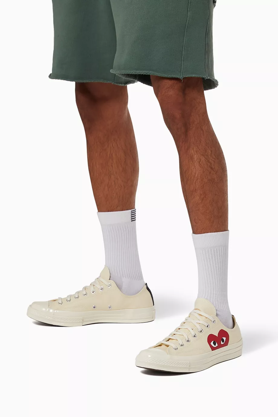 Buy Comme des Gar ons PLAY White x Converse Chuck 70 Low Top