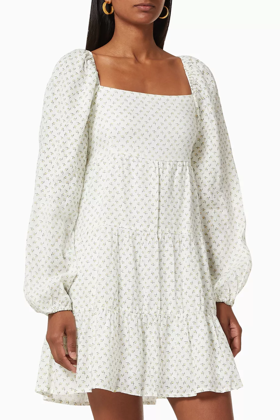 Buy Faithfull The Brand White Morissa Mini Dress in Linen for Women in  Qatar