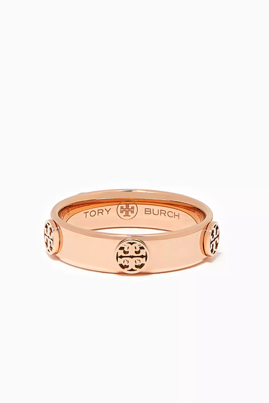 Buy Tory Burch Rose Gold Miller Stud Ring in Stainless Steel for