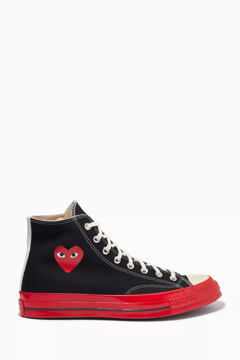 Buy Comme des Garçons PLAY Black x Converse CT70 High Top sneakers in  Canvas for Men in Qatar | Ounass