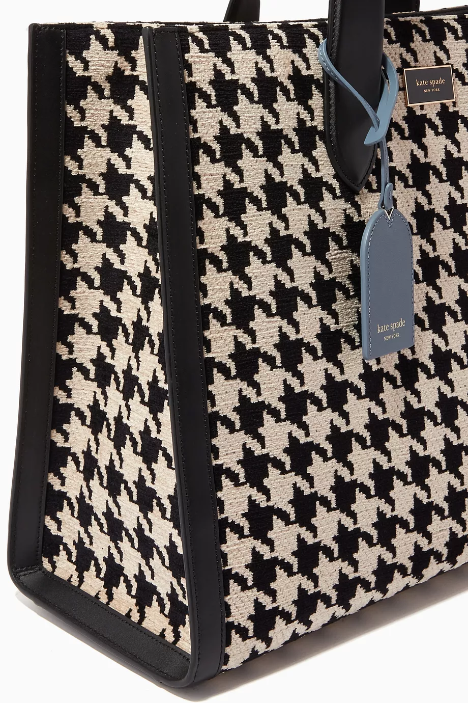 KATE SPADE NEW YORK Kate Spade Black Multi Manhattan Houndstooth