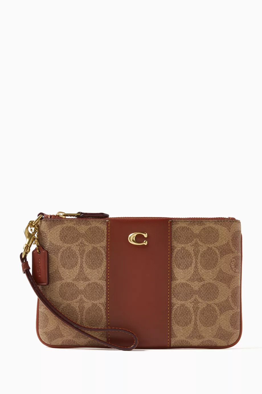 Coach tan wristlet clearance