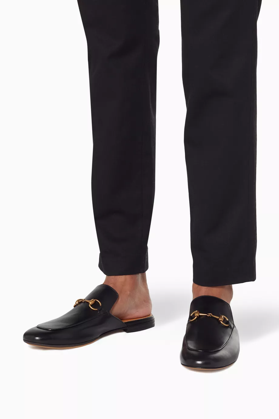 Mens gucci backless loafers hot sale