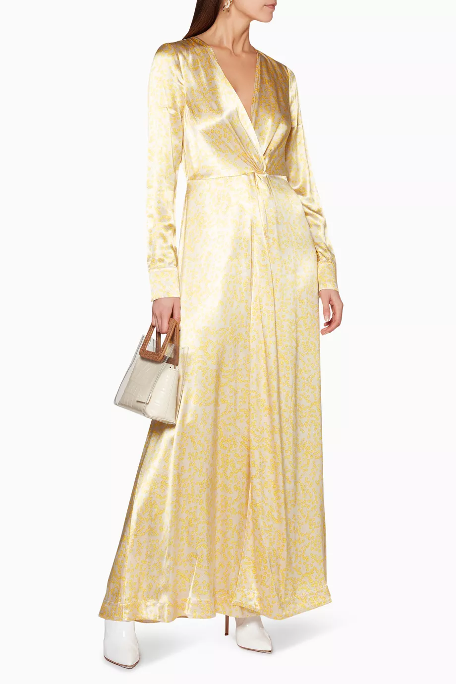 Buy Ganni Yellow Yellow Cameron Dress For Women Online Ounass Qatar