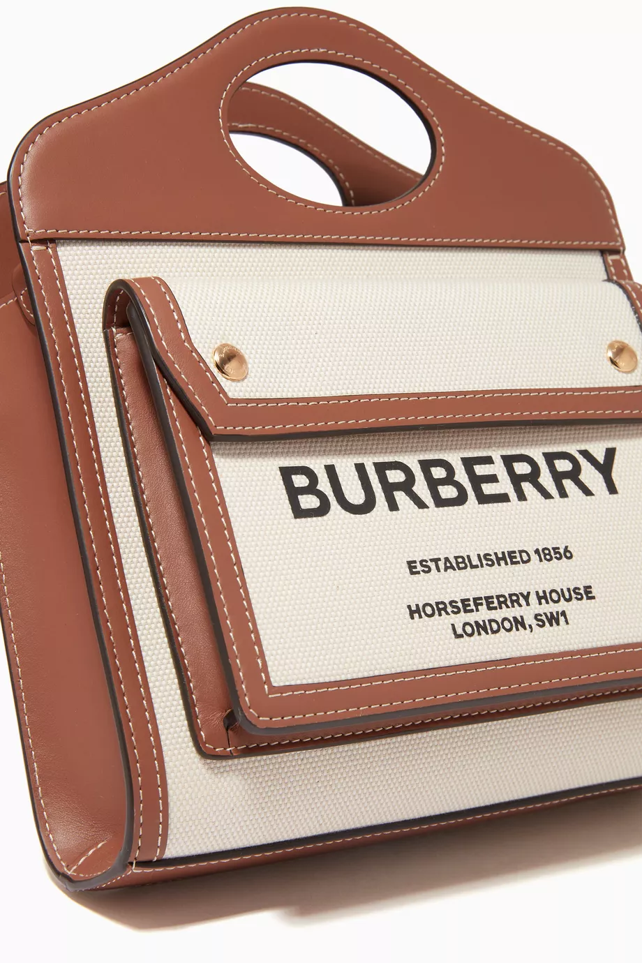 Burberry Pocket Min Handbag Ini Coated Canvas