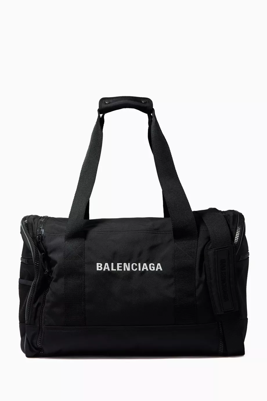 Buy Balenciaga Black Transformer Gym Bag Parka in Nylon Canvas For