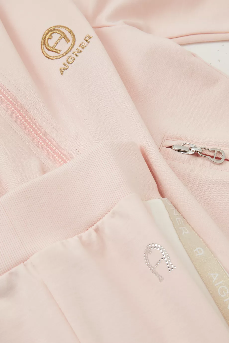Buy AIGNER Pink Logo Track Jacket and Track Pants Set in Jersey